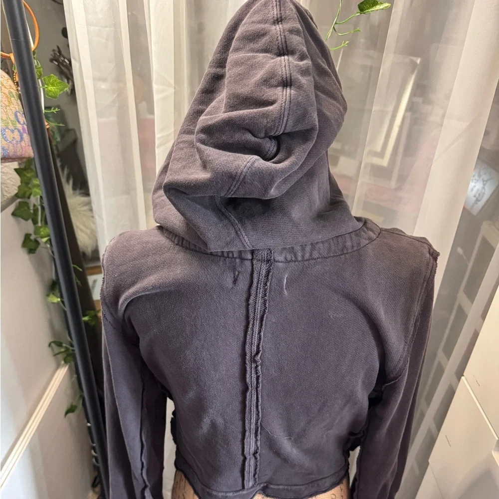 Free People You Asked For It Moto Hooded Jacket - size M